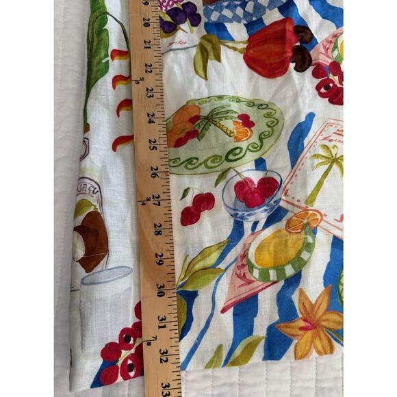 FARM RIO Dress Womens XS Multicolor Fresh Table Linen Print Anthropologie NWT - Picture 11 of 11
